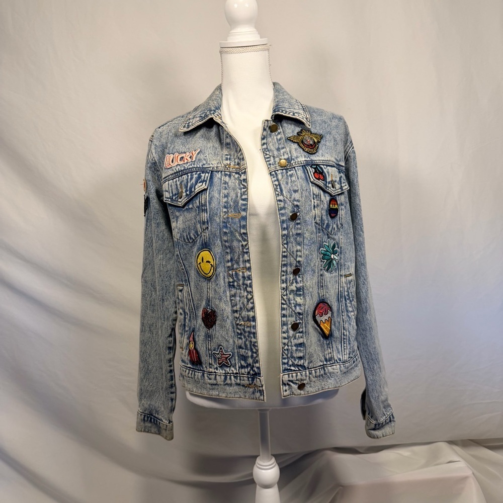 Vintage Honey Punch Blue Denim Jacket Size Small